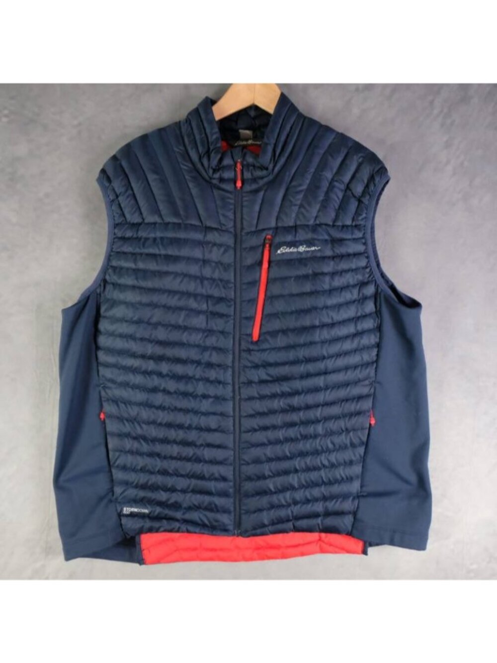 Eddie Bauer Jacket Mens 2XL Navy Blue StormDown 800 Down Vest
